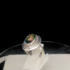 Silver Ring, Green Zircon stone